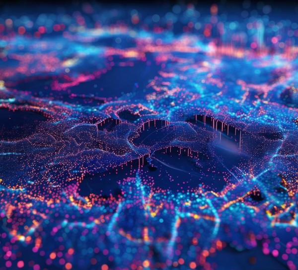 科技动态地图,蓝色背景下的数字世界实时脉动 科技动态地图,蓝色背景下的数字世界实时脉动